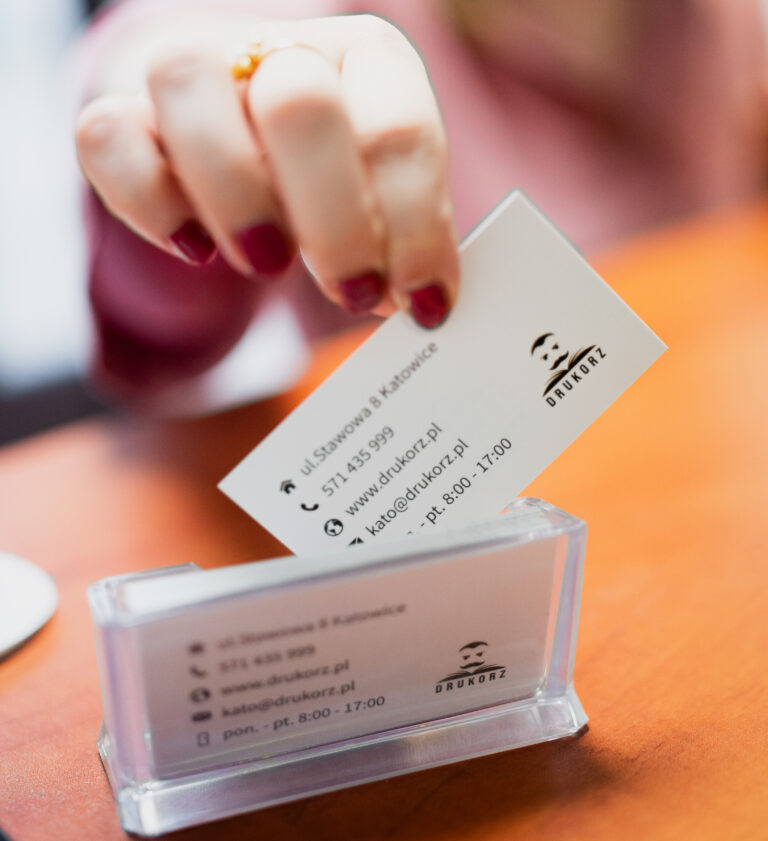 Wizytówki w centrum Katowic