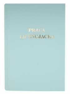 Miętowa oprawa pracy dyplomowej