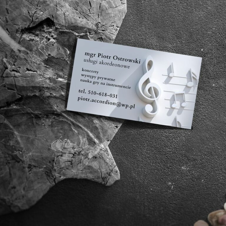 Autorski projekt wizytówki