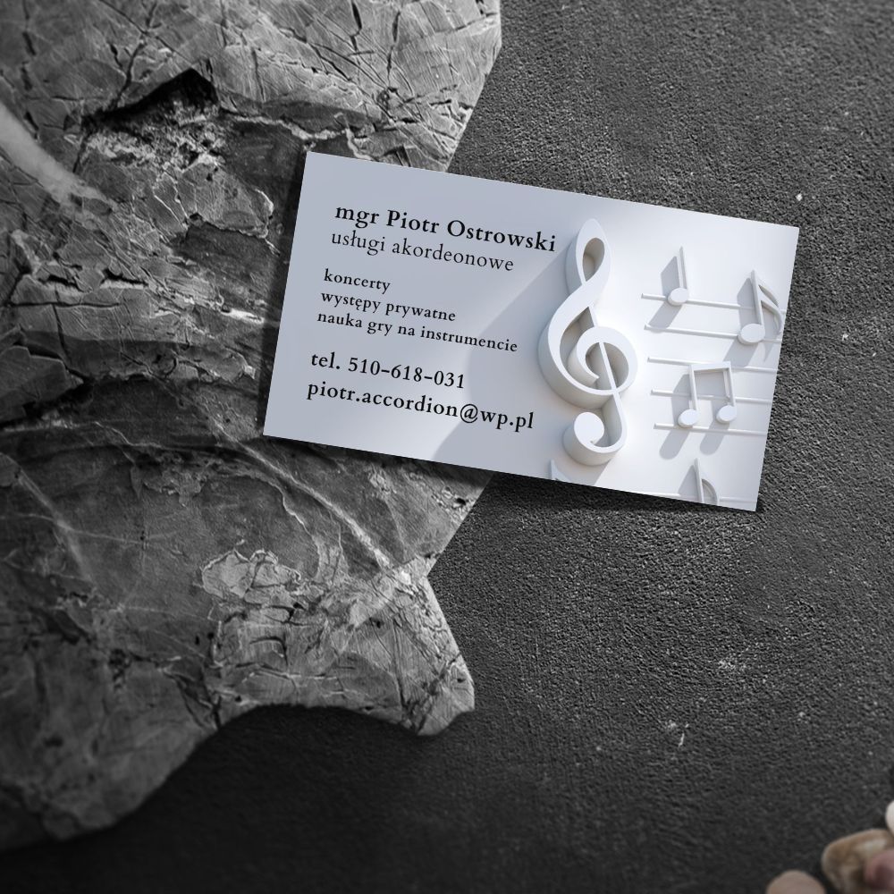 Autorski projekt wizytówki